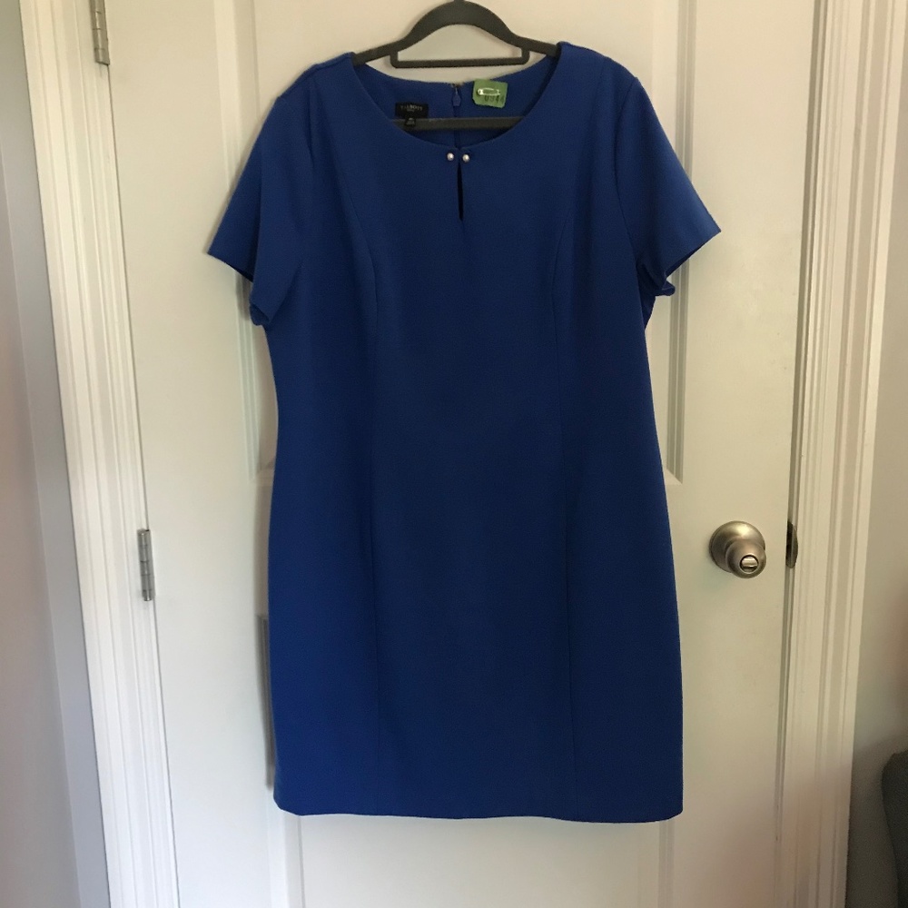 Talbots blue sheath dress petite size 16P  worn once.